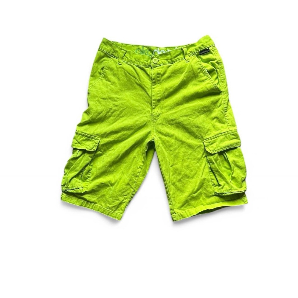 Y2K Akademiks Lime Green Cargo Shorts
